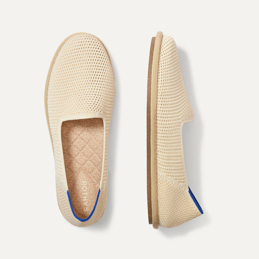 Women's Cruiser Loafer in White Raffia-Knit | Rothys Women|Men