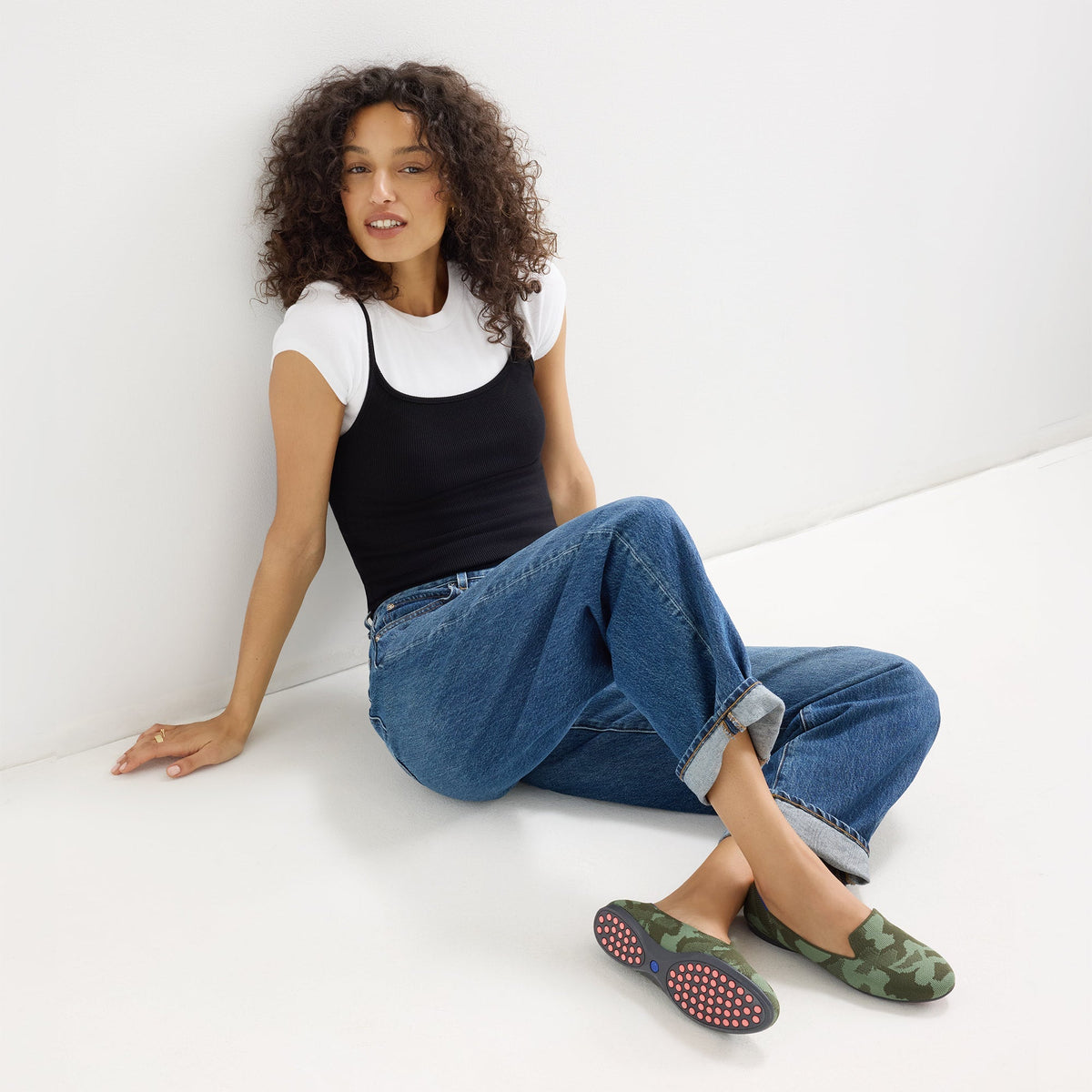Women's Daily Loafer in Green Camo | Rothys Women|Men