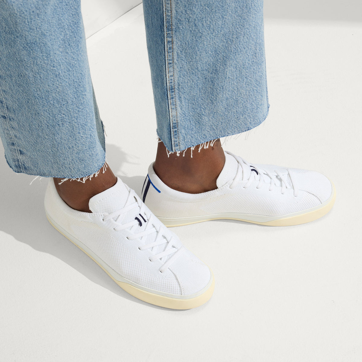 The Lace Up Sneaker in Bright White for Women | Rothys Women