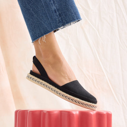 The D'Orsay Espadrille in Black | Rothys Women