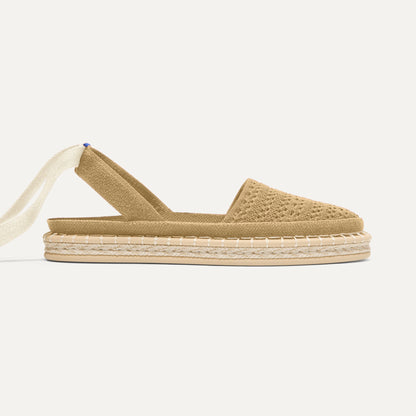 The D'Orsay Espadrille in Camel Crochet | Rothys Women
