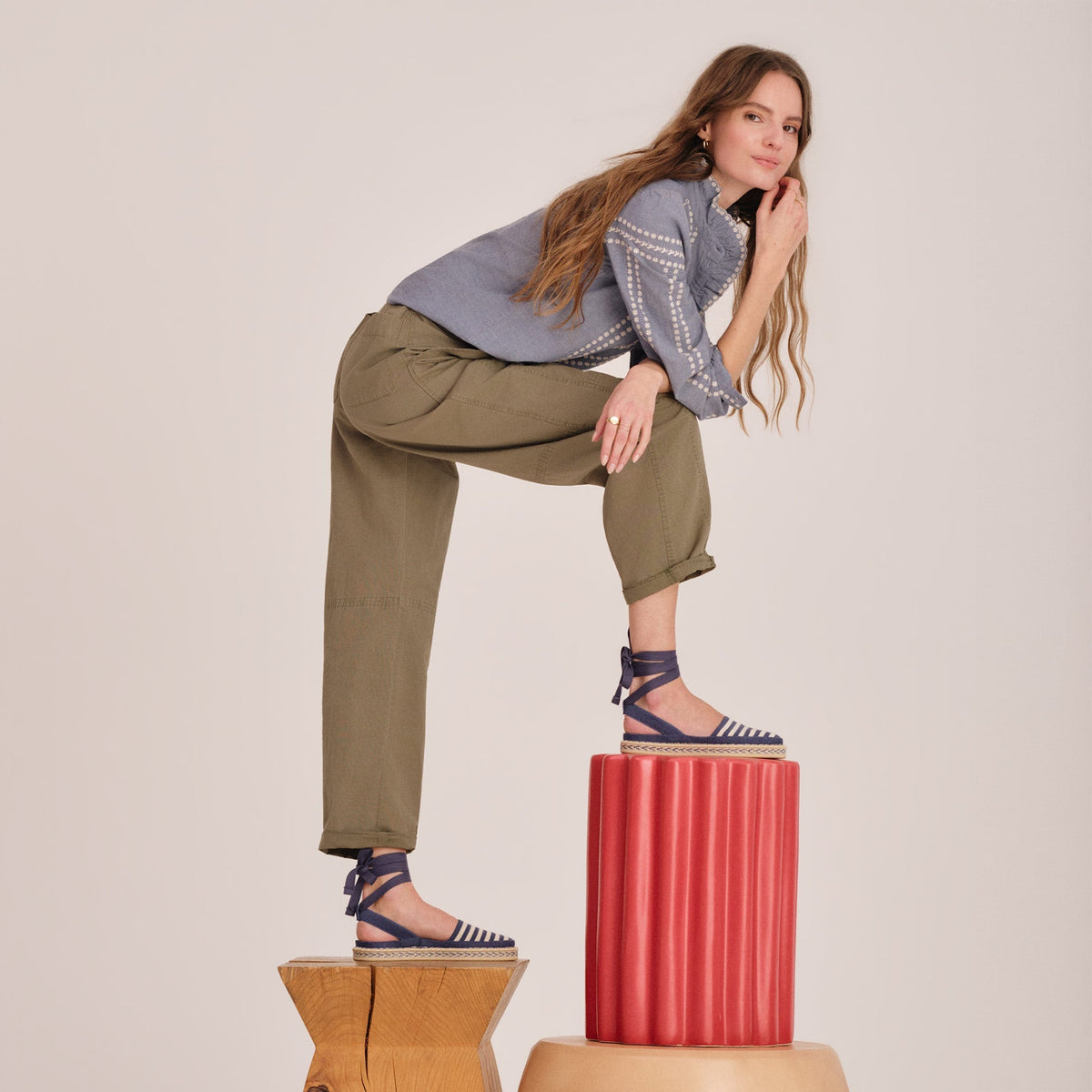 The D'Orsay Espadrille in Deep Sea Stripe | Rothys Women