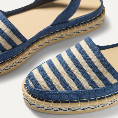 The D'Orsay Espadrille in Deep Sea Stripe | Rothys Women