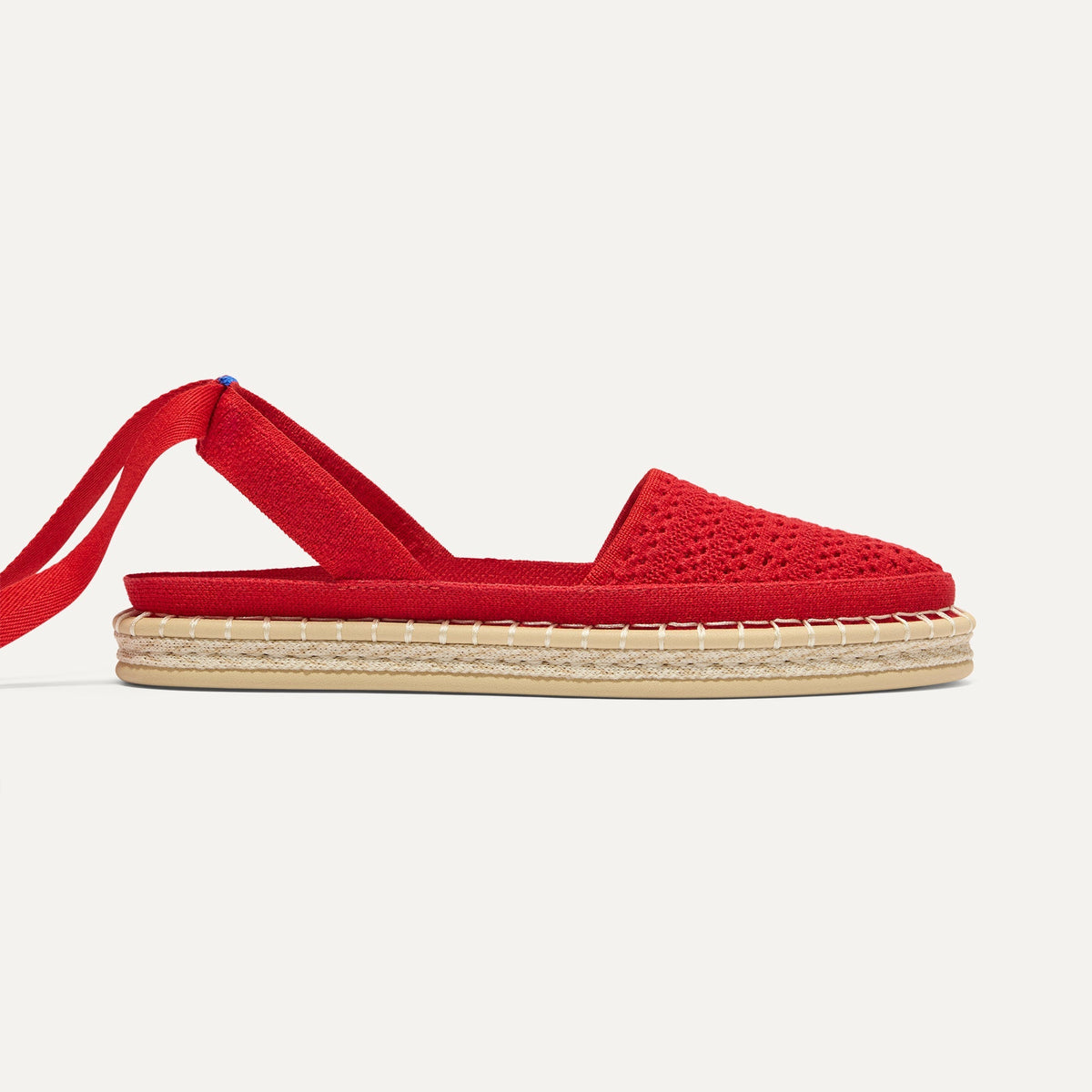 The D'Orsay Espadrille in Bright Red Crochet | Rothys Women