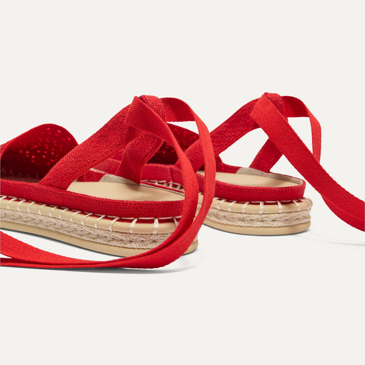 The D'Orsay Espadrille in Bright Red Crochet | Rothys Women