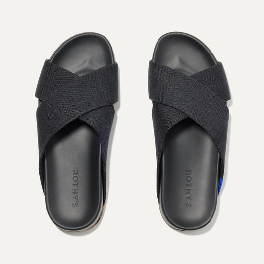 The Weekend Slide in Black | Rothys Women