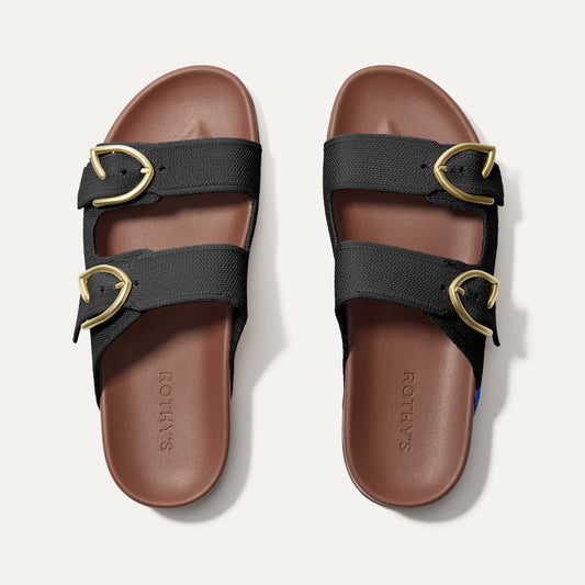 The Buckle Slide in Black | Rothys Women