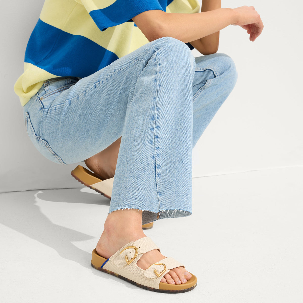 The Buckle Slide in Sea Salt | Rothys Women