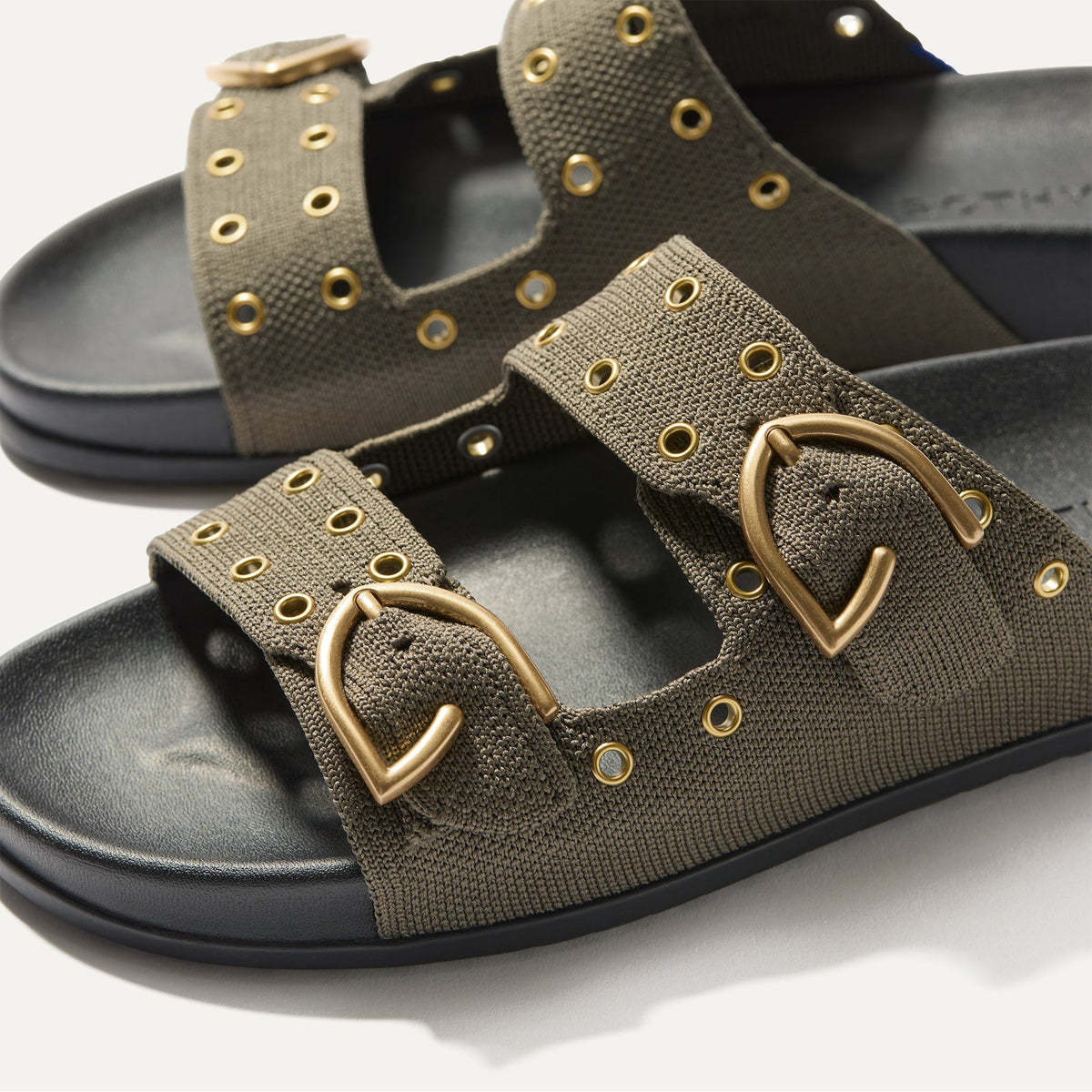 The Buckle Slide in Eyelet Safari | Rothys Women