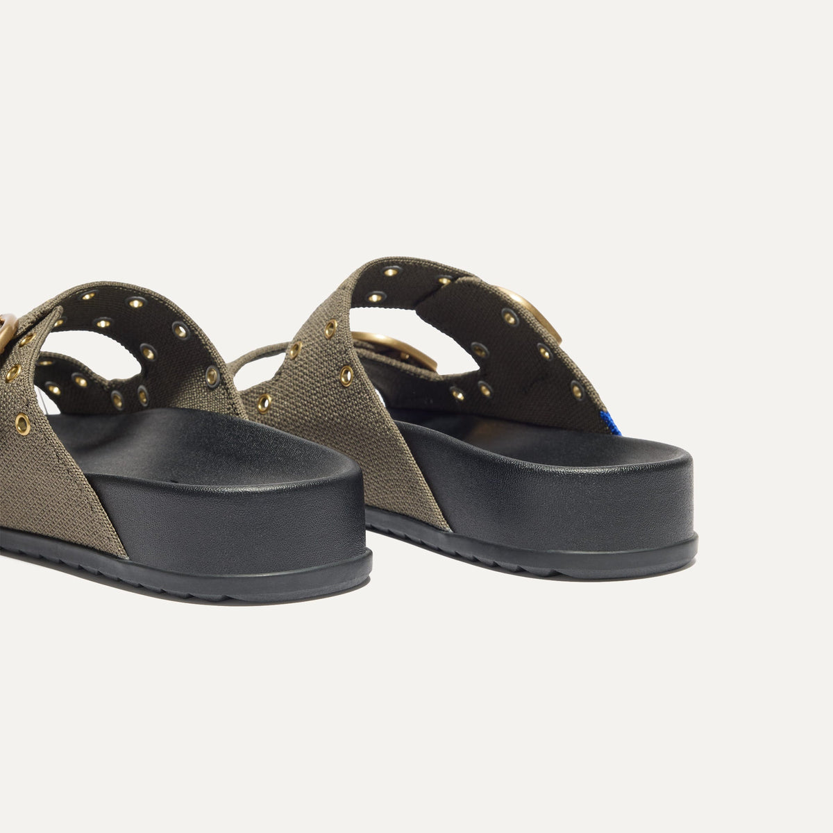 The Buckle Slide in Eyelet Safari | Rothys Women