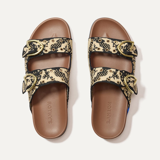 The Buckle Slide in Eyelet Bouquet | Rothys Women