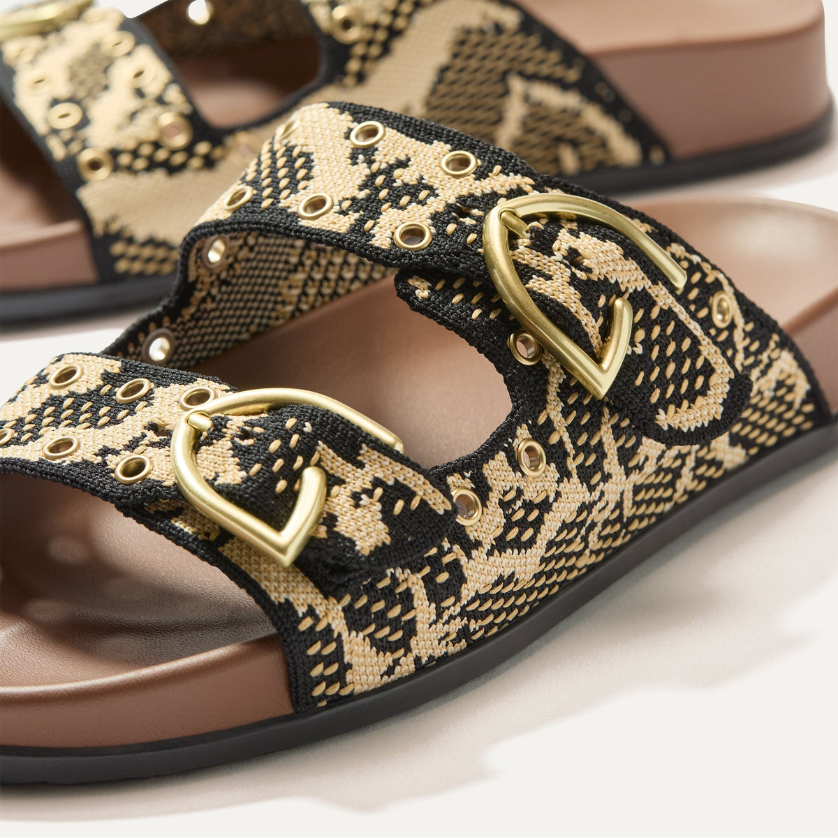 The Buckle Slide in Eyelet Bouquet | Rothys Women