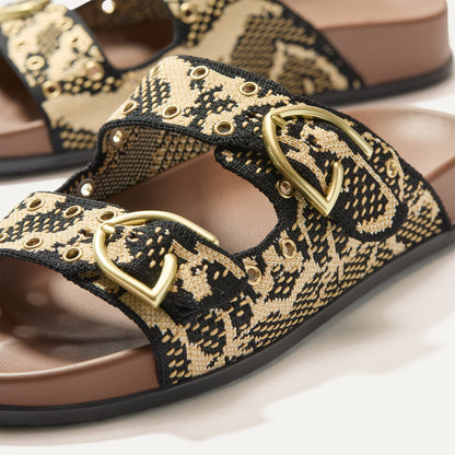 The Buckle Slide in Eyelet Bouquet | Rothys Women