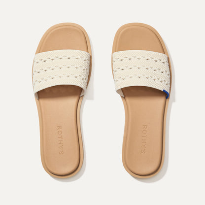 The Slide Sandal in Sandy Crochet | Rothys Women