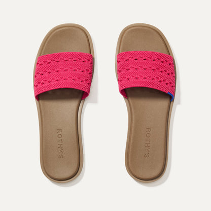 The Slide Sandal in Rouge Crochet | Rothys Women