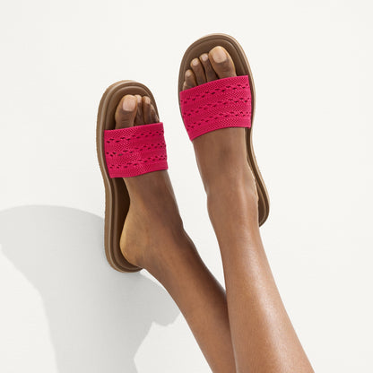 The Slide Sandal in Rouge Crochet | Rothys Women