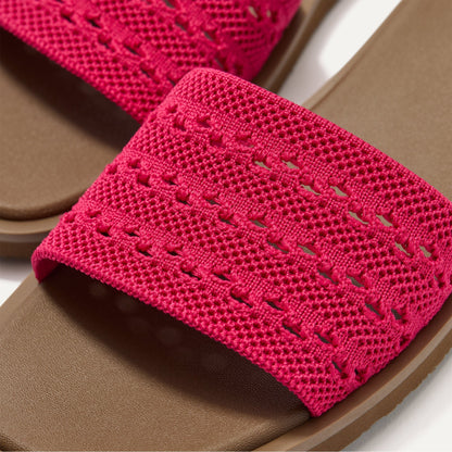 The Slide Sandal in Rouge Crochet | Rothys Women