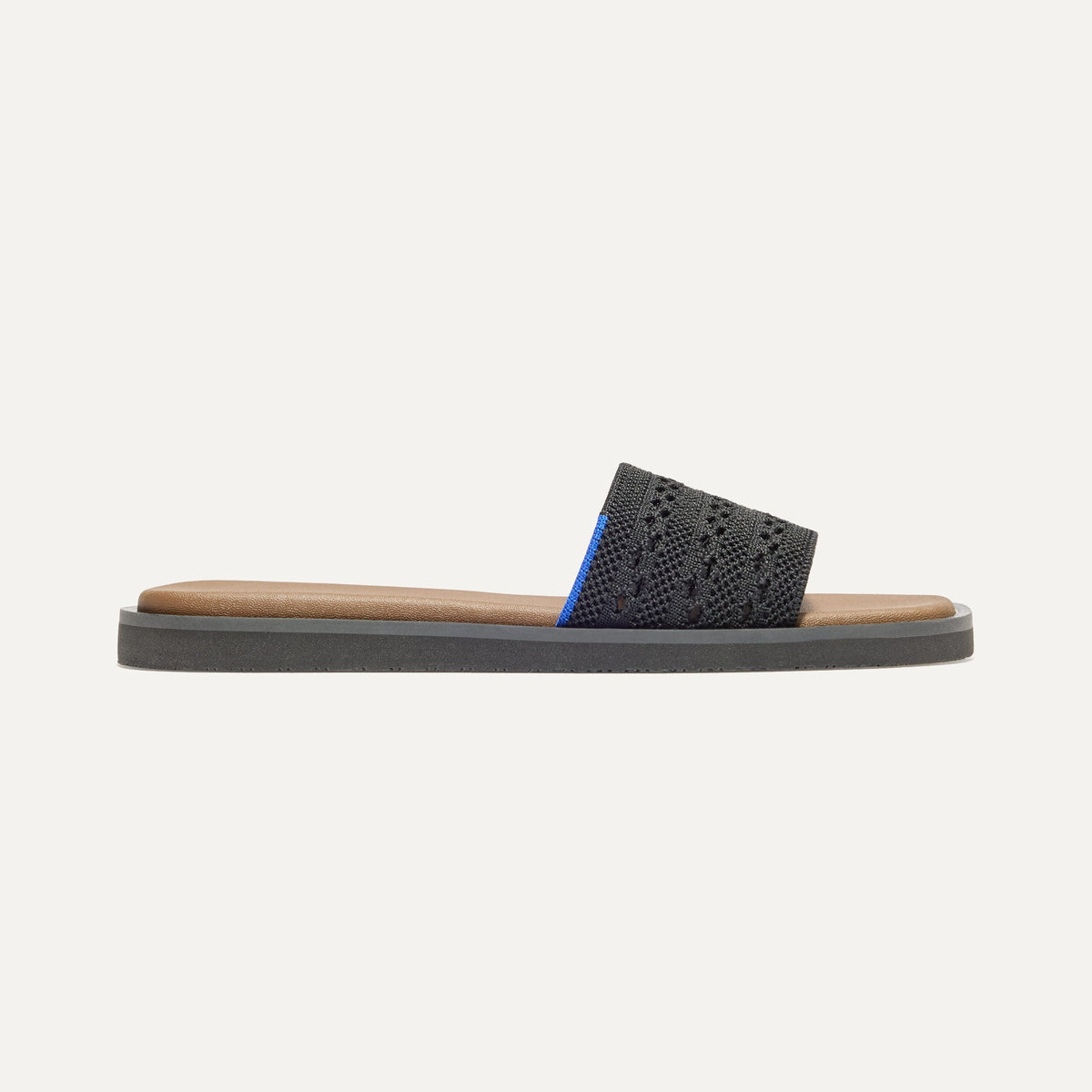 The Slide Sandal in Black Crochet | Rothys Women