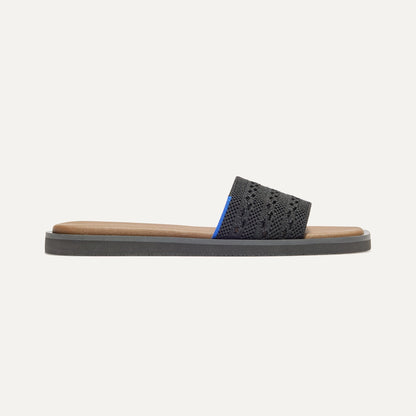 The Slide Sandal in Black Crochet | Rothys Women