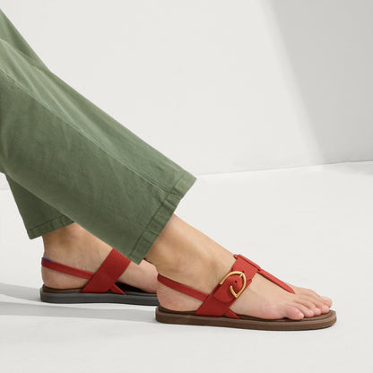 The T-Strap Sandal in Brick | Rothys Women