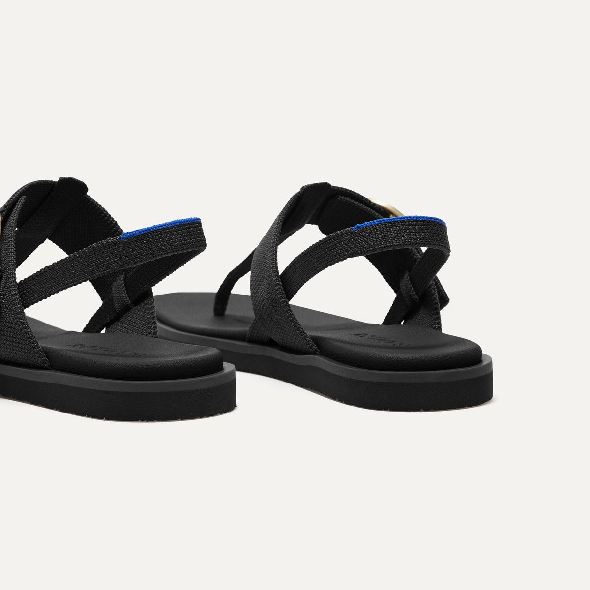 The T-Strap Sandal in Black | Rothys Women