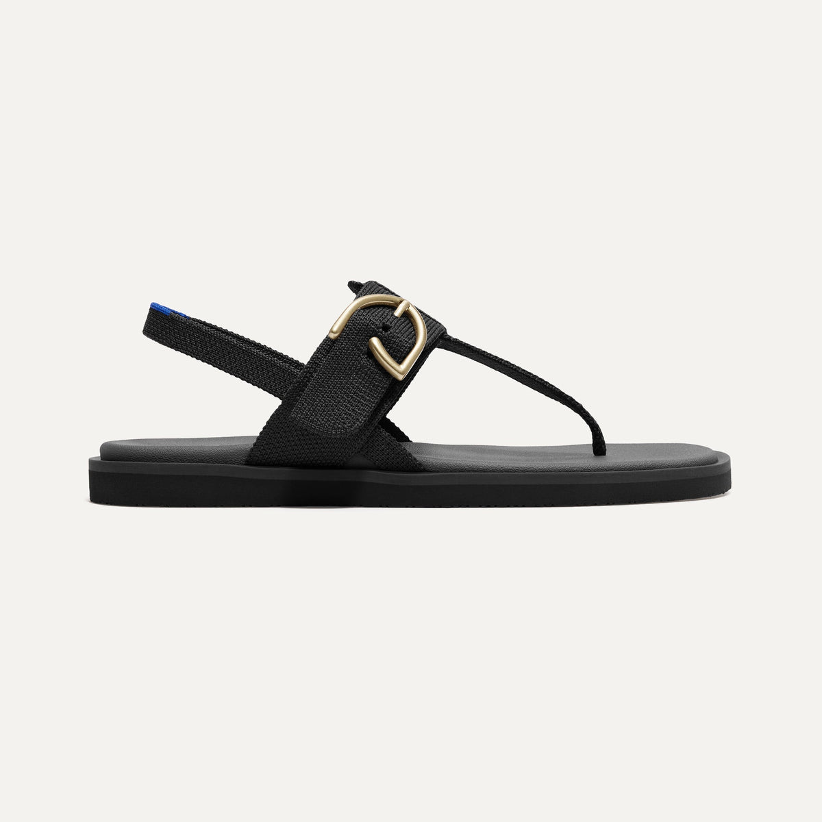 The T-Strap Sandal in Black | Rothys Women
