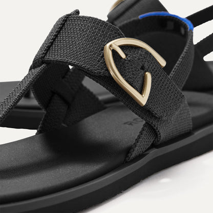 The T-Strap Sandal in Black | Rothys Women