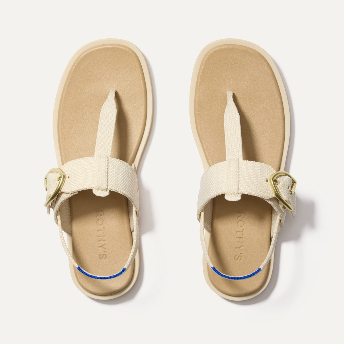 The T-Strap Sandal in Cream Puff | Rothys Women