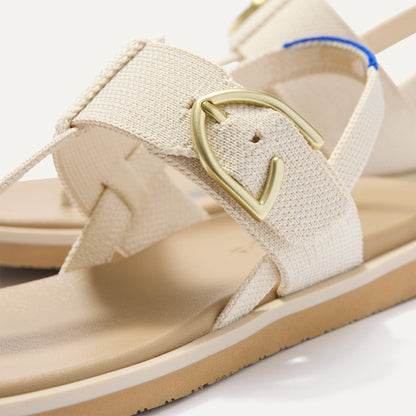 The T-Strap Sandal in Cream Puff | Rothys Women