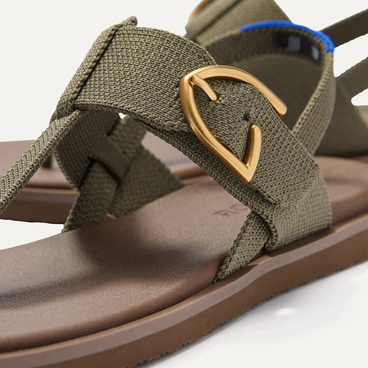 The T-Strap Sandal in Safari Green | Rothys Women