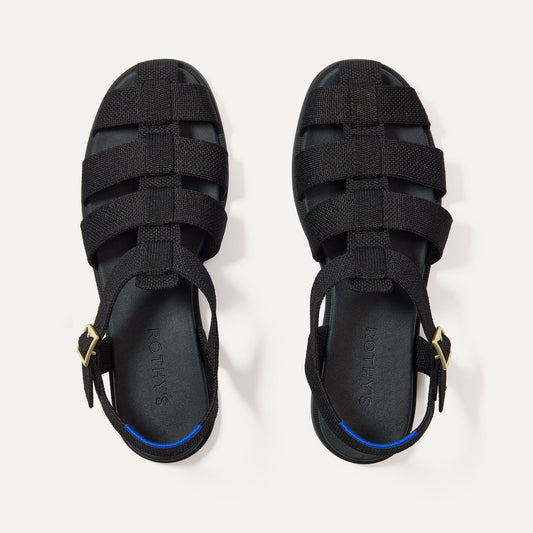 The Fisherman Sandal in Black | Rothys Women