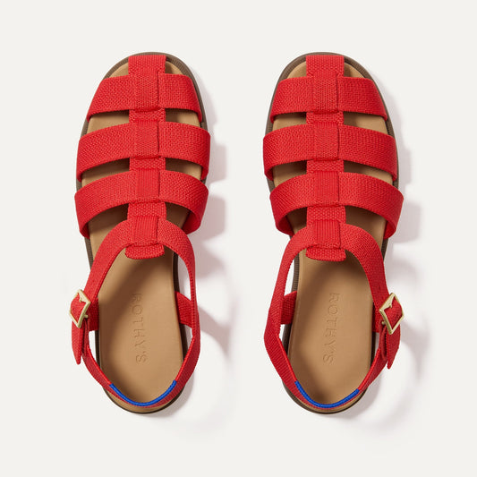 The Fisherman Sandal in Scarlet | Rothys Women
