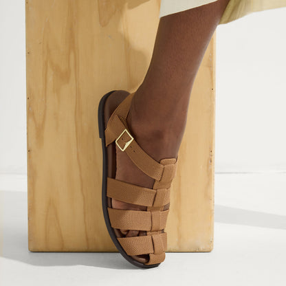 The Fisherman Sandal in Pecan | Rothys Women