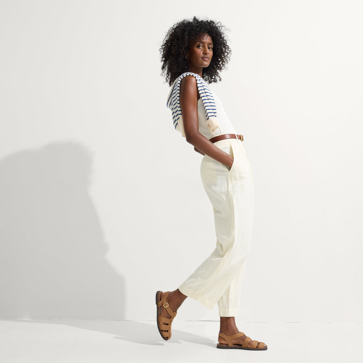 The Fisherman Sandal in Pecan | Rothys Women
