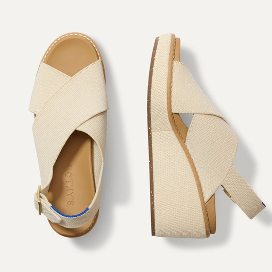 The Wedge in White Sand | Rothys Women