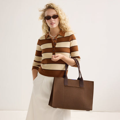 The Classic Tote in Cinnamon Open Knit | Rothys Women|Bags