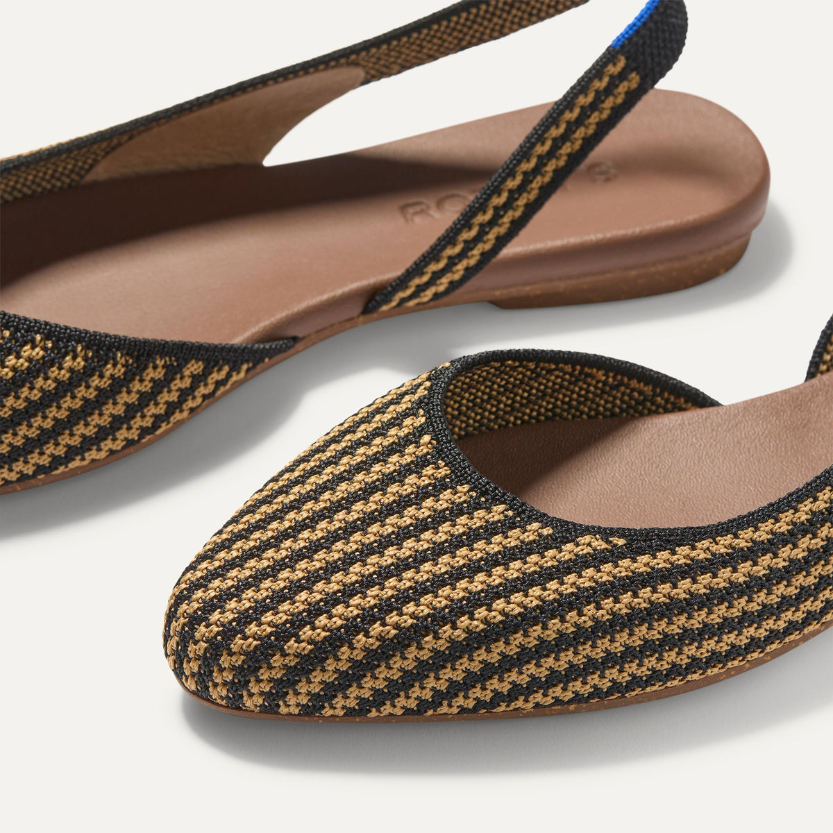 The Almond Slingback in Butterscotch Stripe | Rothys Women
