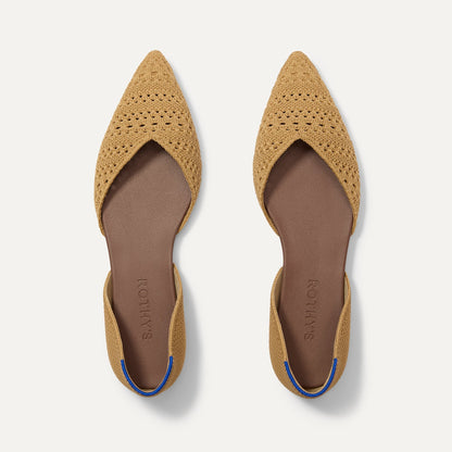 The D'Orsay Point in Camel Crochet | Rothys Women