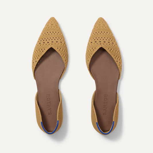 The D'Orsay Point in Camel Crochet | Rothys Women