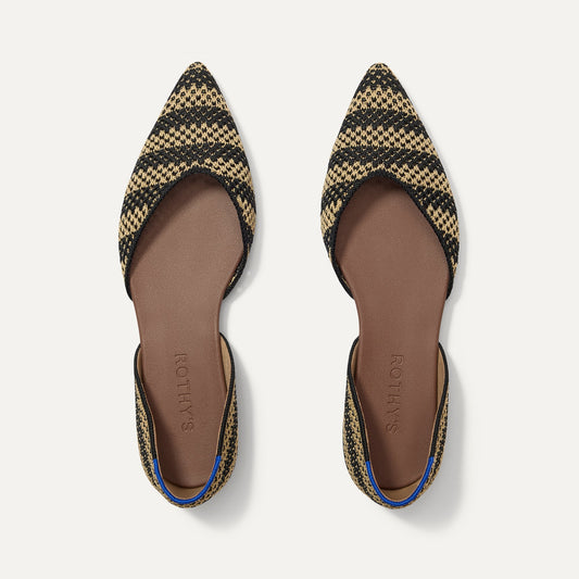 The D'Orsay Point in Shortbread Stripe | Rothys Women