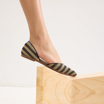 The D'Orsay Point in Shortbread Stripe | Rothys Women