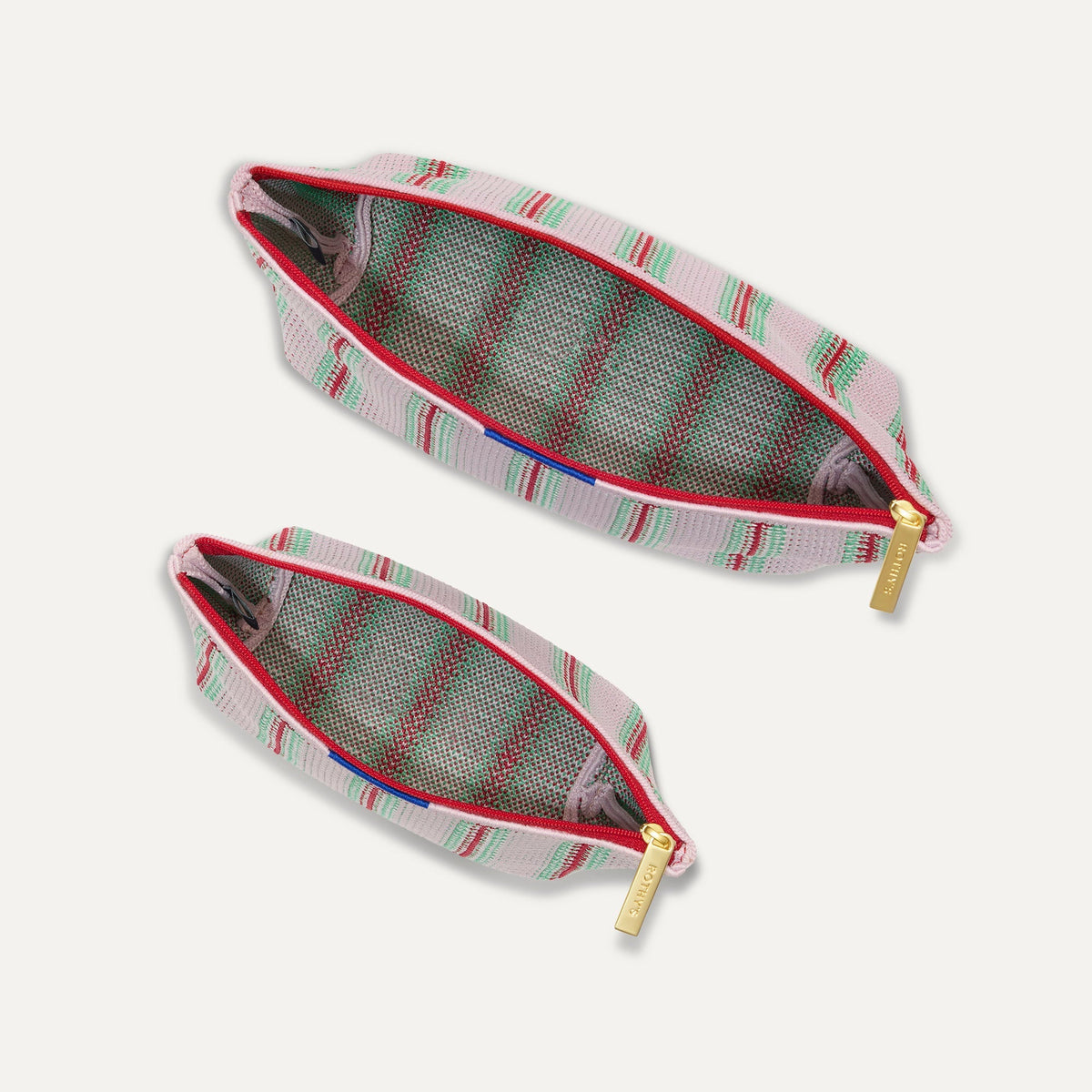 The Travel Pouch Set in Watermelon Market Stripe | Rothys Women|Bags
