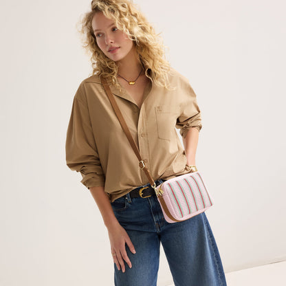 The Crossbody Camera Bag in Watermelon Market Stripe | Rothys Women|Bags