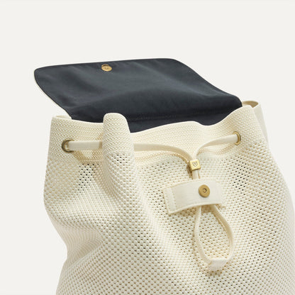 The Cinch Backpack in Coconut Crochet | Rothys Women|Bags