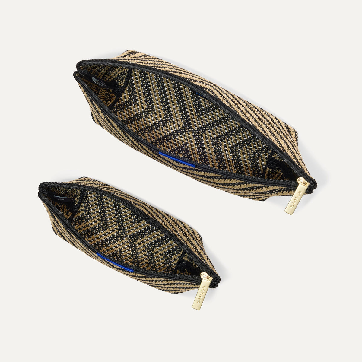 The Travel Pouch Set in Toffee Chevron | Rothys Women|Bags