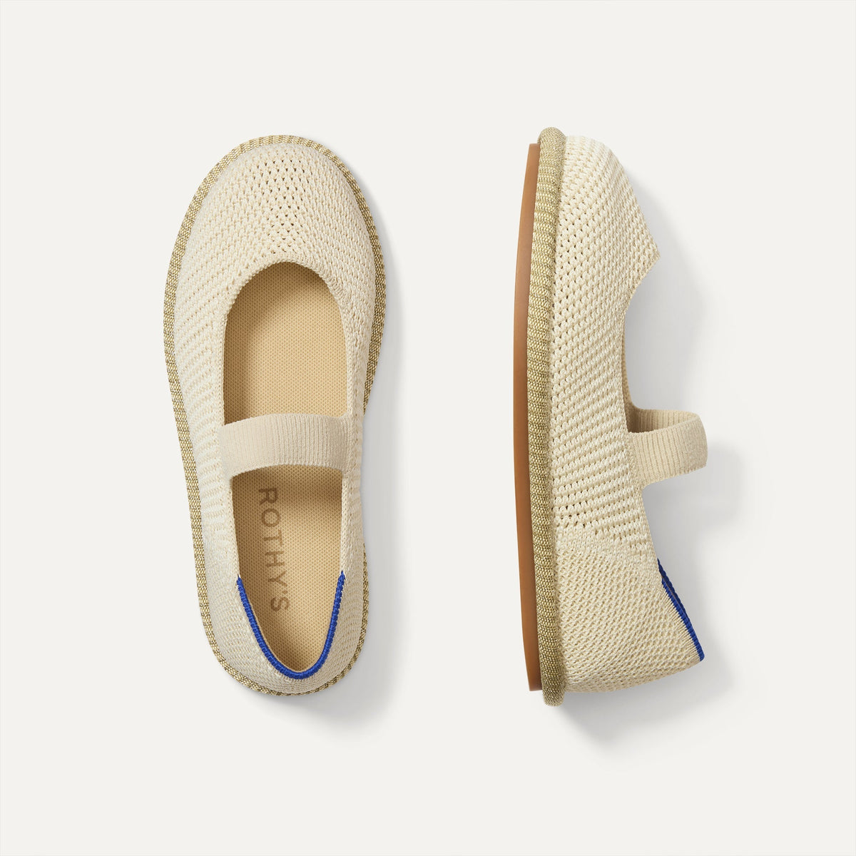 Girls' Mini Mary Jane in Opal Raffia-Knit | Rothys Women|Men|Kids|New