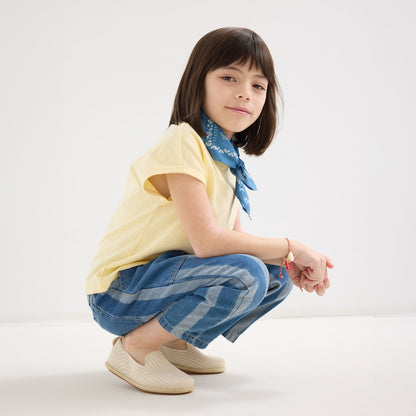 The Mini Loafer in Cream Puff Stripe | Rothys Women|Men|Kids|New