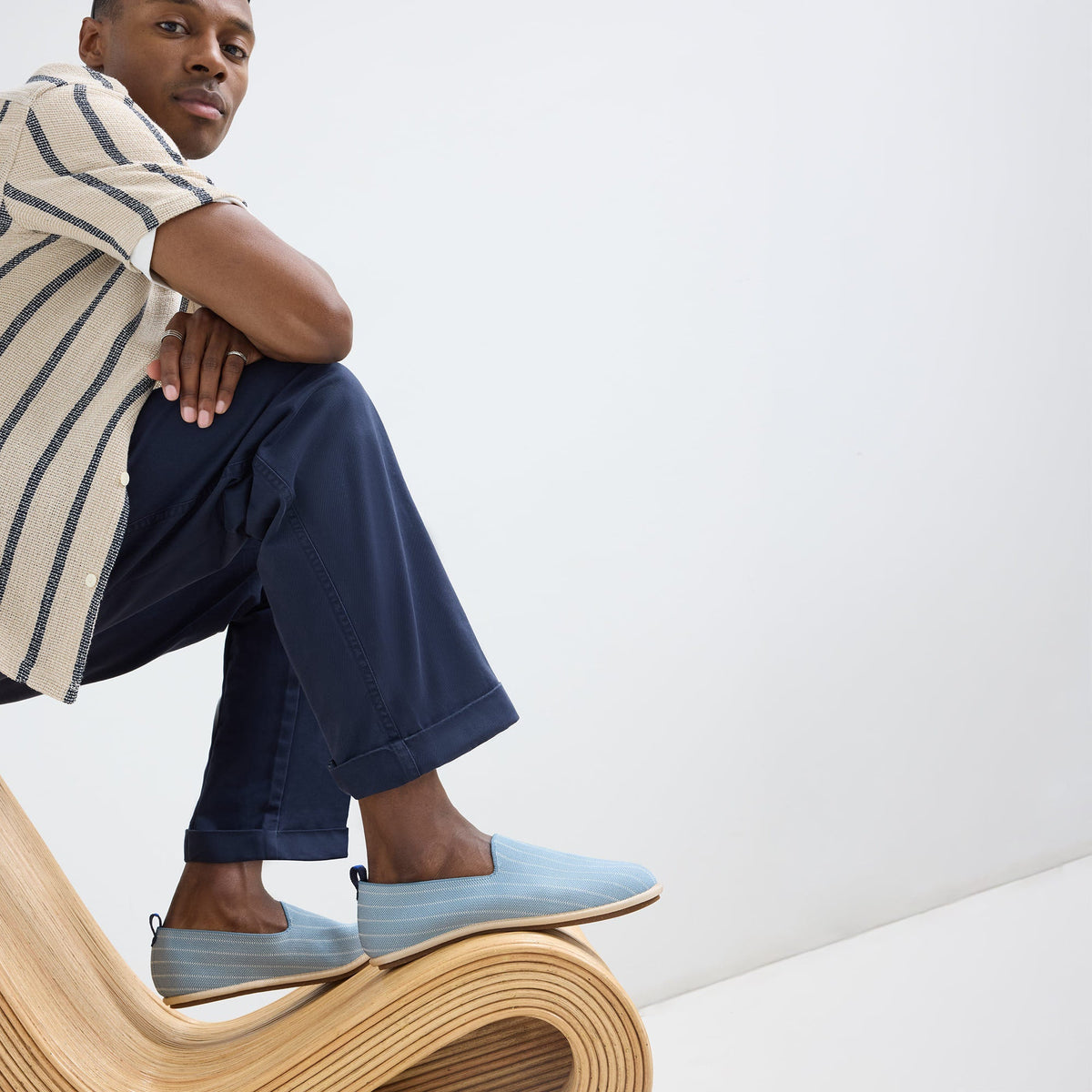The Men's Cruiser Loafer in Tidal Stripe | Rothys Women|Men