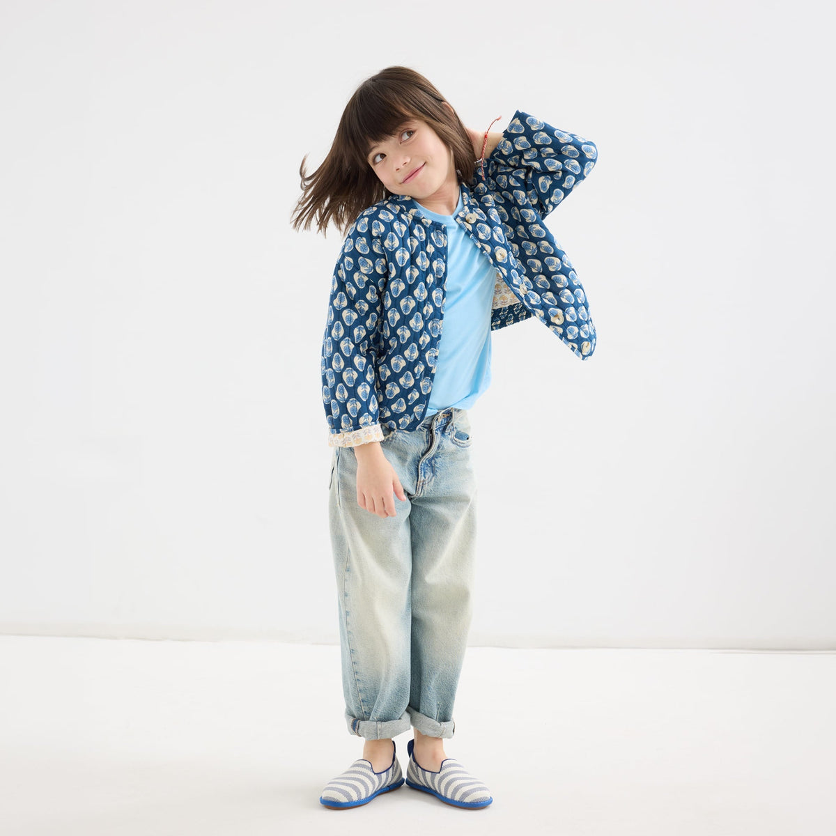The Mini Loafer in Harbor Stripe | Rothys Women|Men|Kids|New