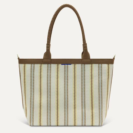 The Lightweight Zipper Tote in Sunbeam Market Stripe | Rothys Bags